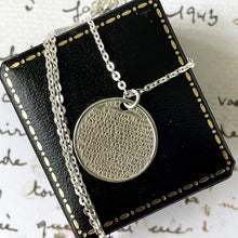 Load image into Gallery viewer, Victorian Silver Doxology &amp; Prayer Pendant Necklace. Antique Sterling Silver Lord&#39;s Prayer and Hymn Chant Minimalist Charm/Pendant On Chain.
