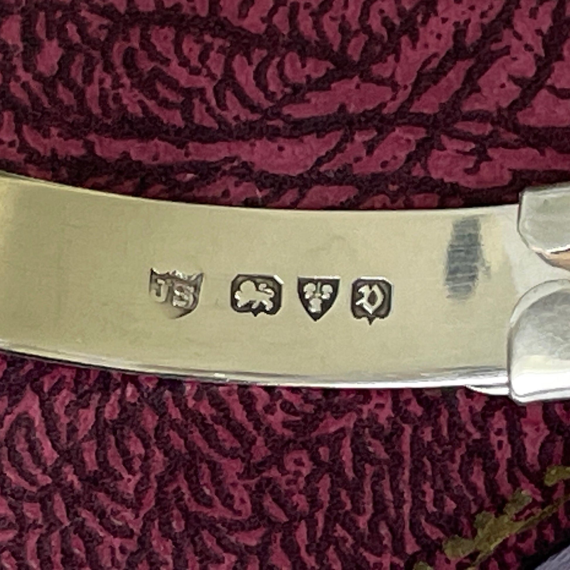 Vintage Art Deco Floral Engraved Sterling Silver Bracelet. English Silver Adjustable Bangle, Chester 1946. Edwardian Revival Bangle Bracelet