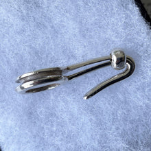 Lade das Bild in den Galerie-Viewer, Antique Victorian Engraved Silver Napkin Clip. Mens Shirt/Tie Hook Napkin Holder. Silver Formal Suit Accessory, Wedding Groom Gift For Him
