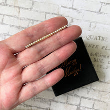 Load image into Gallery viewer, Antique 15ct Gold Seed Pearl Bar Brooch. Victorian/Edwardian Rose Gold Nappy Style Lapel Pin. Alternative Antique Stock/Tie/Cravat Pin
