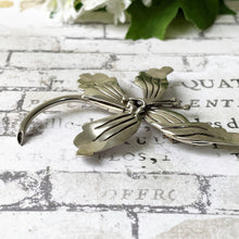 Load image into Gallery viewer, Vintage 1950s Mexican Sterling Silver Orchid Brooch. Retro Mid-Century Taxco Silver Flower Statement Brooch. Modernist Studio Jewelry Mexico
