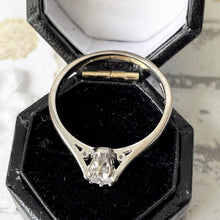 Cargar imagen en el visor de la galería, Vintage 18ct White Gold 2.50ct Diamond Solitaire Engagement Ring. Classic Art Deco Style Coronet Set 1/4ct Diamond Ring, Size O UK/ 7.25 USA
