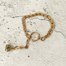 画像をギャラリービューアに読み込む, Antique 14ct Rolled Rose Gold Fancy Link Short Watch Chain. Edwardian Engraved Albertina, Dog Clip &amp; Large Bolt Ring. Watch Chain Bracelet
