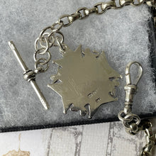 Cargar imagen en el visor de la galería, Victorian Silver Belcher Watch Chain &amp; Cross Pattée Fob
