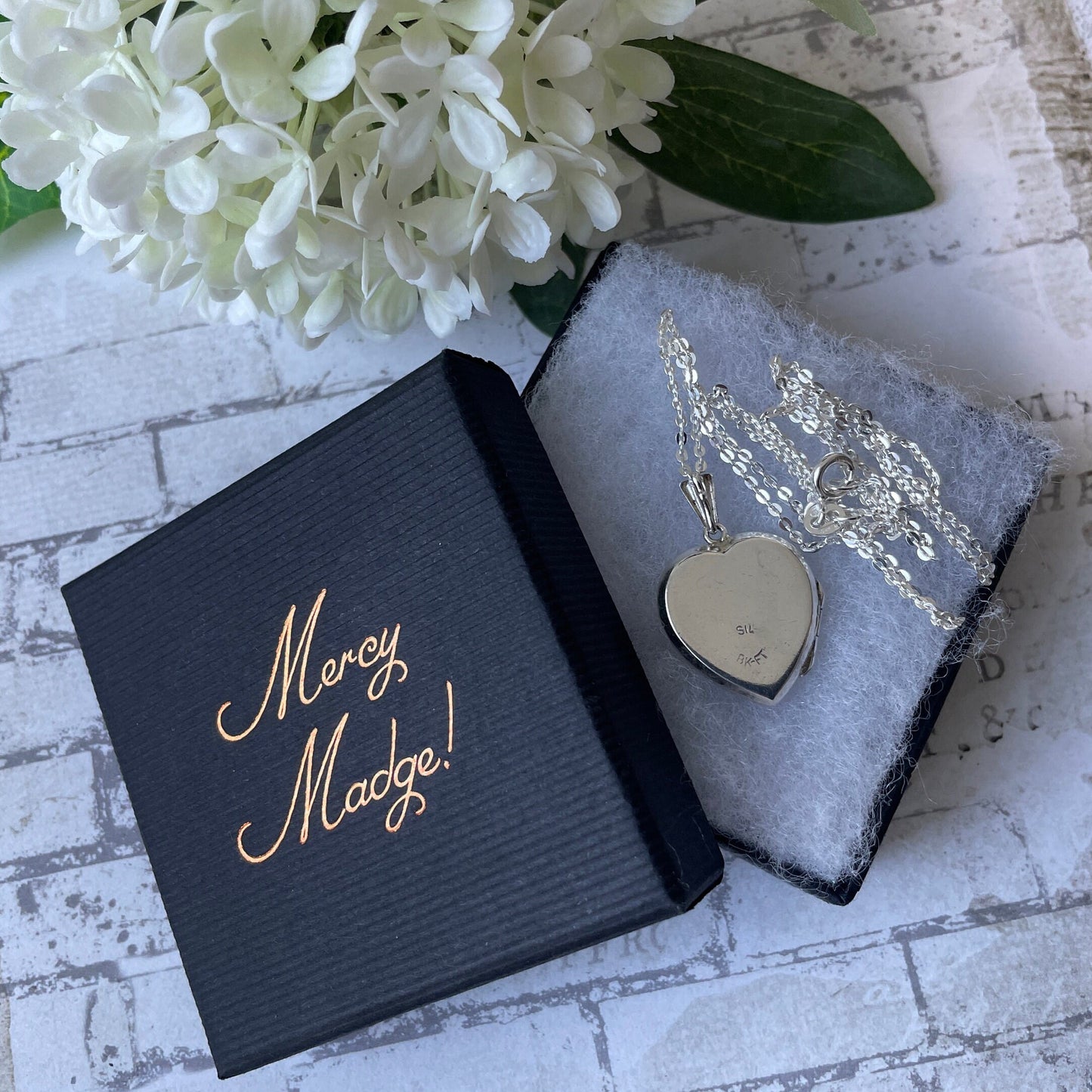 Vintage Sterling Silver Guilloche Engraved Heart Locket Necklace. Art Deco Revival 2-Photo Love Heart Locket On Sterling Silver Trace Chain