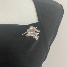 Load image into Gallery viewer, Vintage William Spratling 980 Silver Hummingbird Brooch. 1930s Retro Figural Fantasy Bird Lapel Pin. Designer Silver Jewelry, Taxco Mexico
