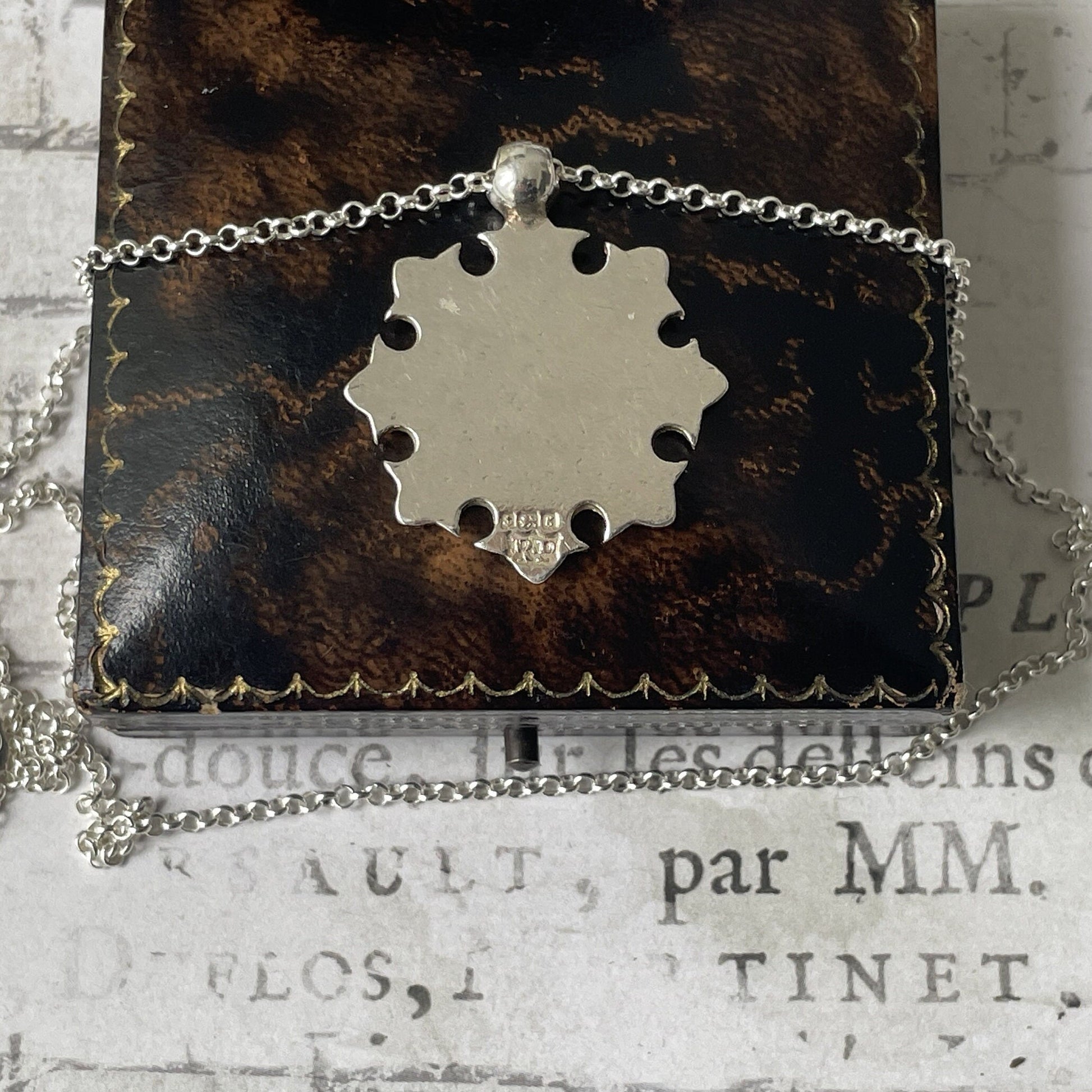 Antique Edwardian Silver Eight Point Cross Pendant Fob Necklace. Circa 1906 Sterling Silver Floral Engraved Fancy Maltese Cross Lady’s Fob
