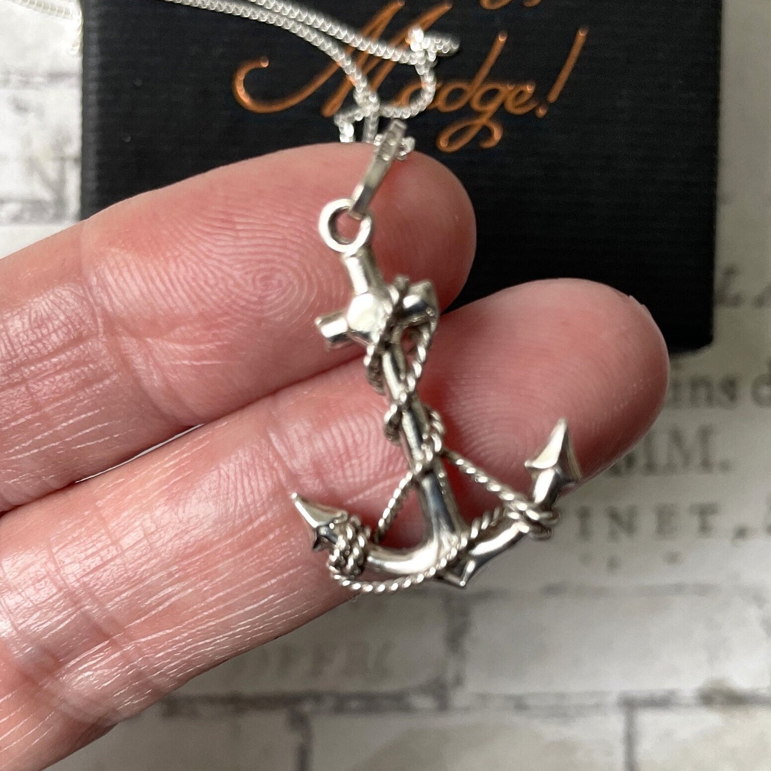 Vintage Anchor Pendant 9ct Gold Anchor Pendant