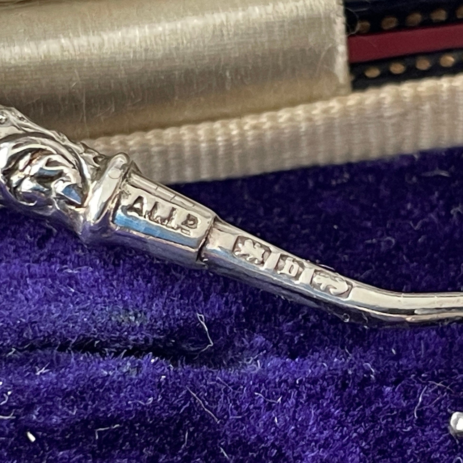 Victorian Miniature Silver Button Hook Pendant. Antique English Sterling Silver Chatelaine Accessory. Silver Novelty Pendant Necklace.
