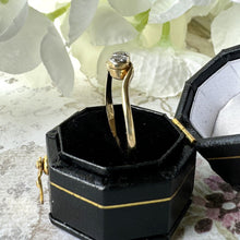 画像をギャラリービューアに読み込む, Edwardian 18ct Gold Diamond Toi-et-Moi Ring. Antique Old European Cut Diamond Engagement Ring, UK Size P-1/2, US Size 8
