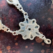 Lade das Bild in den Galerie-Viewer, Vintage Indian Moonstone Sterling Silver Necklace. Art Nouveau Style Natural Moonstone Lavalier Pendant Necklace. Blue Moonstone Necklace
