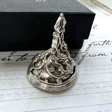 画像をギャラリービューアに読み込む, Rare Georgian Silver &quot;Slag&quot; Glass Seal Fob Pendant. Antique Sterling Silver English Brown Art Glass Fob. Heraldic Eagle Large Fob Pendant
