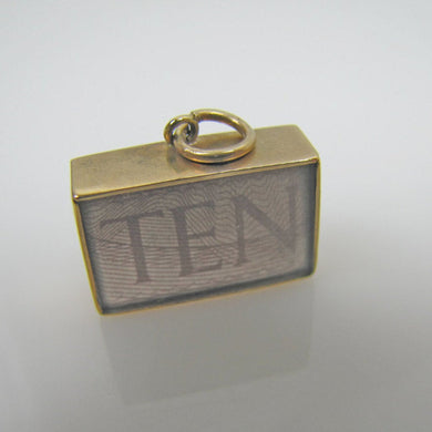 1960's  9ct Gold Pendant Charm, 10 Shillings Emergency Money - MercyMadge